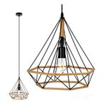 LED Hanglamp E27 bamboe 39cm | Vienna, Ophalen of Verzenden, Nieuw, 50 tot 75 cm