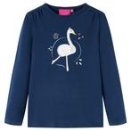 vidaXL Kindershirt met lange mouwen 104 marineblauw, Verzenden, Nieuw