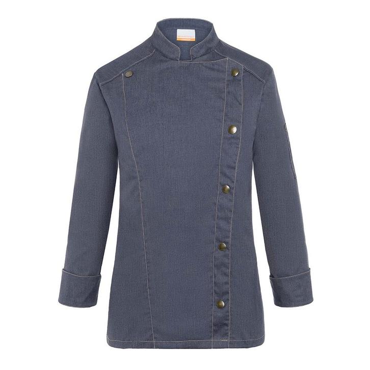 GGM Gastro | (6 stuks) KARLOWSKY | Dames Koksjas Jeans Stijl, Huis en Inrichting, Keuken | Textiel, Zwart, Nieuw, Overige typen