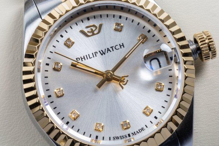 Philip Watch - Caribe Urban - Date - Silver - Diamonds -, Sieraden, Tassen en Uiterlijk, Horloges | Heren