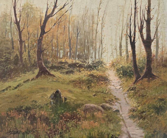 École Française (XX) - La paix de la clairière, Antiek en Kunst, Kunst | Schilderijen | Klassiek