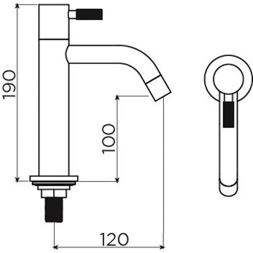 Fonteinset Clou Mini Wash Me Incl. Toebehoren Rechts 7x45 Cm, Doe-het-zelf en Verbouw, Sanitair, Ophalen of Verzenden