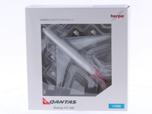 Schaal 1:500 Herpa 506830 Qantas Boeing 747-400 Reg. VH-O..., Hobby en Vrije tijd, Modelbouw | Vliegtuigen en Helikopters, Zo goed als nieuw