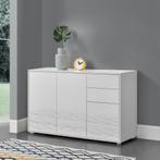 Commode Paarl druk en open 74x117x36 cm wit hoogglans, Verzenden, Nieuw