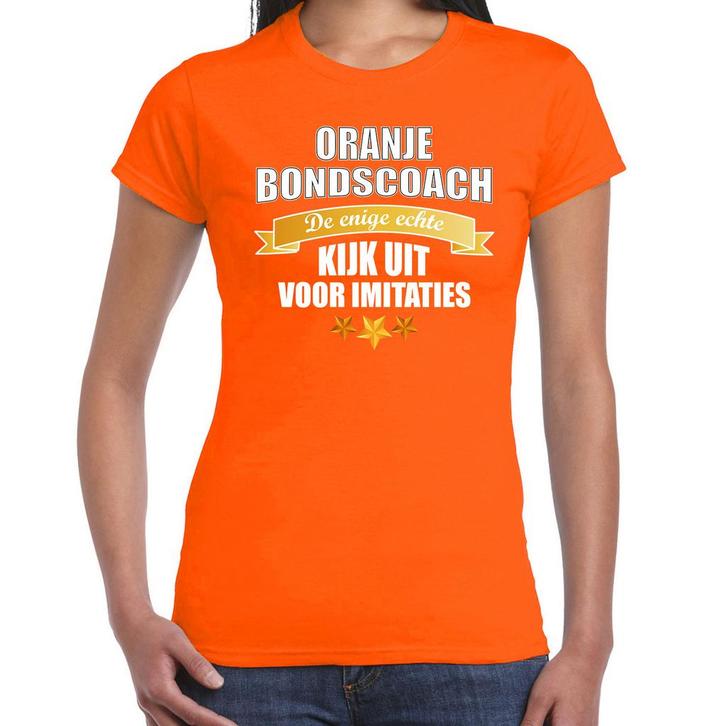 Oranje fan shirt / kleding Holland de enige echte bondscoa.., Hobby en Vrije tijd, Feestartikelen, Ophalen of Verzenden