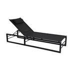 *WOONWINKEL* Ligstoel Tuin Zwart, Tuin en Terras, Verzenden, Nieuw