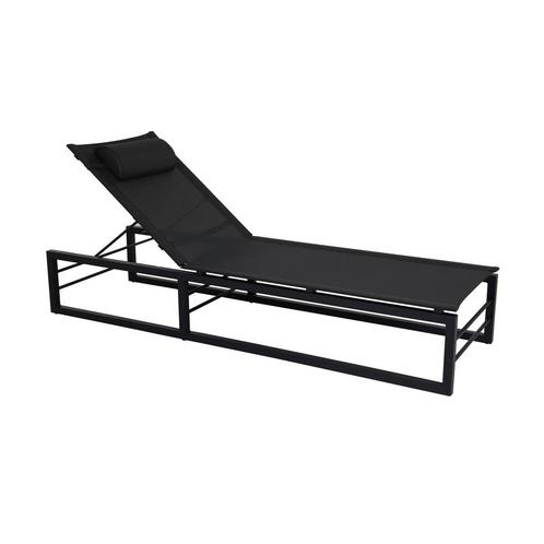 *WOONWINKEL* Ligstoel Tuin Zwart, Tuin en Terras, Tuinsets en Loungesets, Nieuw, Verzenden