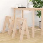 vidaXL Krukken 2 st 40x40x60 cm massief grenenhout, Huis en Inrichting, Stoelen, Verzenden, Nieuw, Bruin