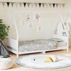 vidaXL Kinderbedframe 90x190 cm massief grenenhout wit, Kinderen en Baby's, Verzenden, Nieuw