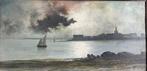 Maurice Proust (1867-1944) - Bretagne, soleil couchant sur, Antiek en Kunst, Kunst | Schilderijen | Klassiek