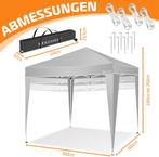 Partytent - opvouwbaar - 3x3 m - Paviljoen - Grijs - KESSER®, Verzenden, Nieuw