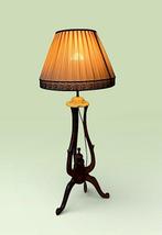 Lamp - Hout, Messing - ambachtelijk
