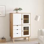 vidaXL buffetkast OTTA 85x43x125 cm massief grenenhout bruin, Verzenden, 100 tot 150 cm, Nieuw, 50 tot 100 cm