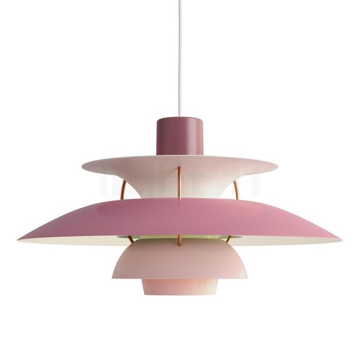 Louis Poulsen PH 5 Hanglamp, roze (Hanglampen, Binnenlampen), Huis en Inrichting, Lampen | Hanglampen, Nieuw, Verzenden