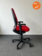 Ahrend 230 - Hoge rug  - Rode stoffering - Zwart voetkruis, Werkplek, Ophalen of Verzenden, Gebruikt, Stoel