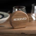 Reserved Bordje Juglann Notenhout Rond, Zakelijke goederen, Horeca | Meubilair en Inrichting, Nieuw in verpakking