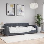vidaXL Slaapbank 90x190 cm fluweel donkergrijs, Huis en Inrichting, 90 cm, Eenpersoons, Verzenden, Nieuw