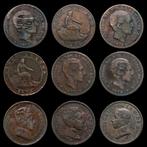 Spanje. Alfonso XII. Lote de 9 monedas 1780 - 1912 /