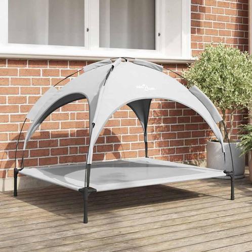 vidaXL Hondenbed Zilvergrijs xl Staal, Dieren en Toebehoren, Honden-accessoires, Nieuw, Verzenden
