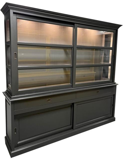 Buffetkast antraciet Putten 240 x 220cm led verlichting, Huis en Inrichting, Kasten | Buffetkasten, Ophalen of Verzenden