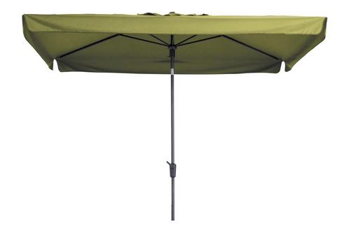 Madison stokparasol Delos luxe Sage Green 200x300 cm., Tuin en Terras, Parasols, Stokparasol, Nieuw, Kantelbaar, Verzenden