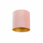 Velours lampenkap roze 25/25/25 met gouden binnenkant, Huis en Inrichting, Lampen | Lampenkappen, Nieuw, Overige vormen, Minder dan 25 cm