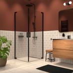 Tweedelige hoekinstap met helder veiligheidsglas en, Doe-het-zelf en Verbouw, Sanitair, Ophalen of Verzenden, Nieuw, Douche