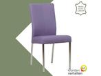 Leren eetkamerstoel Comfort - Toledo Lila (lichtpaars) -, Huis en Inrichting, Stoelen, Overige kleuren, Nieuw, Leer, Ophalen of Verzenden