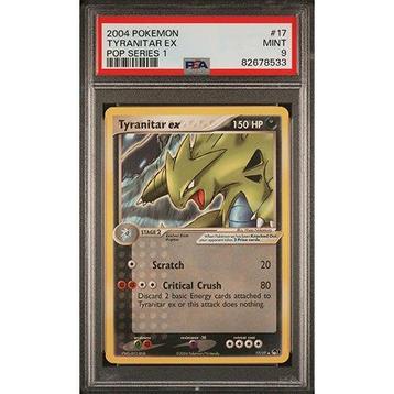 PSA 9 | Tyranitar ex | Pop Series 1 | 17/17 | Ultra Rare beschikbaar voor biedingen