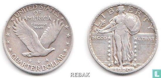 Verenigde Staten ¼ dollar 1920 (D) (munten), Postzegels en Munten, Munten | Amerika, Losse munt, Goud, Zilver, Verzenden