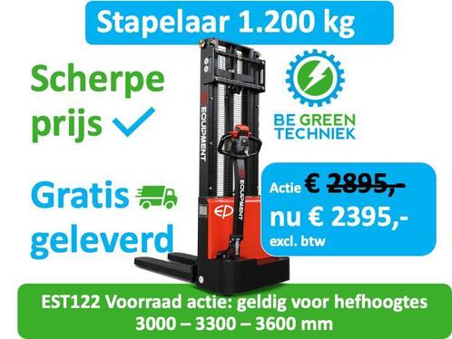 ACTIEPRIJZEN, voorraadopruiming EST122 stapelaars 3 tot 3.6M, Zakelijke goederen, Machines en Bouw | Heftrucks en Intern transport