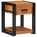 vidaXL Nachtkastje 2 pcs Bruin 40 x 40 x 50 cm Massief, Huis en Inrichting, Minder dan 45 cm, Verzenden, Nieuw, Minder dan 55 cm