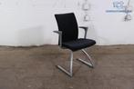 HAG | Tweedehands | Vergaderstoel | Zwart gestoffeerd | Zilv, Verzenden, Gebruikt