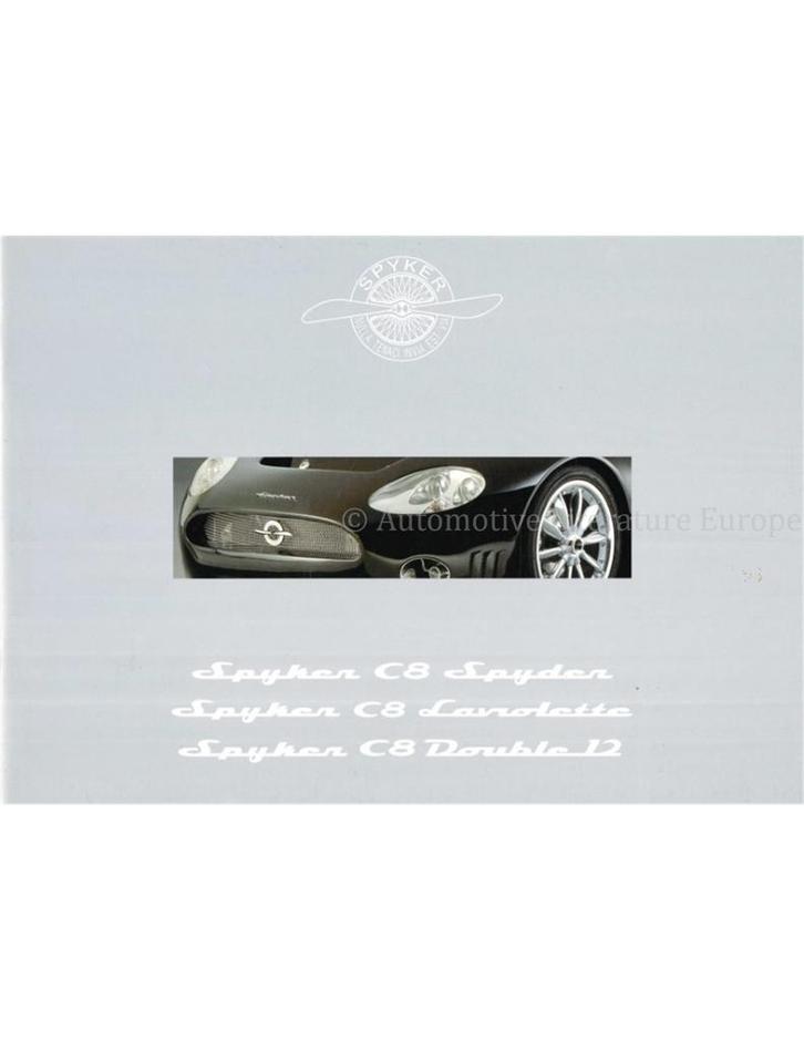 2003 SPYKER CARS C8 BROCHURE ENGELS, Boeken, Auto's | Folders en Tijdschriften