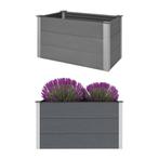 vidaXL Plantenbak verhoogd 100x50x54 cm HKC grijs, Tuin en Terras, Bloembakken en Plantenbakken, 100 cm of meer, Verzenden, Nieuw