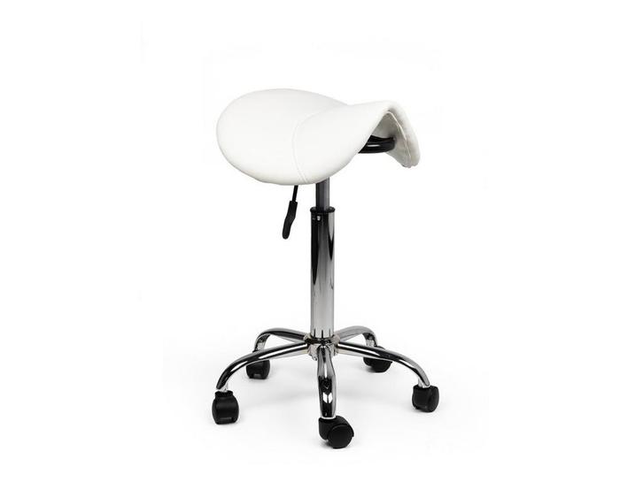 Zadelkruk Wit - Standaard Zithoogte, Huis en Inrichting, Krukjes, Nieuw, In hoogte verstelbaar, Kunststof