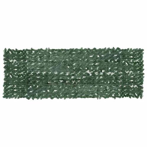 vidaXL Balkonscherm met donkergroene bladeren 300x100 cm, Tuin en Terras, Zonneschermen, Nieuw, Verzenden