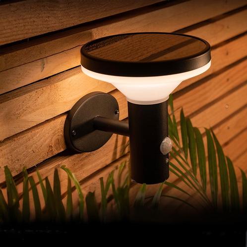 Brendz solar wandlamp Birao | Warm wit licht, Tuin en Terras, Buitenverlichting, Led, Licht-donker-sensor, Zonne-energie, Minder dan 50 watt