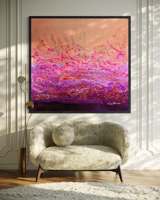 Lina Verano - Sunset in My Mind - XL, Antiek en Kunst, Kunst | Schilderijen | Modern