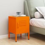 vidaXL Nachtkastje 35x35x51 cm staal oranje, Minder dan 45 cm, Nieuw, Minder dan 55 cm, Verzenden