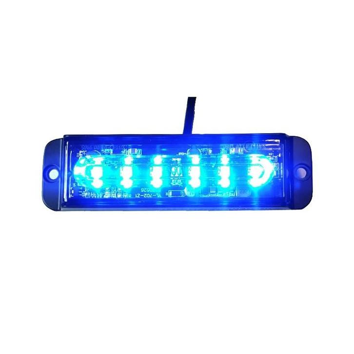 Bumper flitser - BLAUW - E keurmerk - R65 - 4 LED Compact -, Hobby en Vrije tijd, Elektronica-componenten, Nieuw, Ophalen of Verzenden