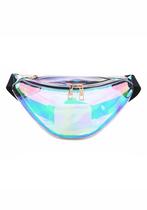 Grote Iridescent Heuptas Transparant Holografisch Heuptasje, Ophalen of Verzenden, Nieuw, Overige kleuren, Overige typen