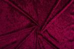 Velvet stof bordeaux rood stof - 10m rol - Polyester stof, Hobby en Vrije tijd, Stoffen en Lappen, 200 cm of meer, Nieuw, Polyester