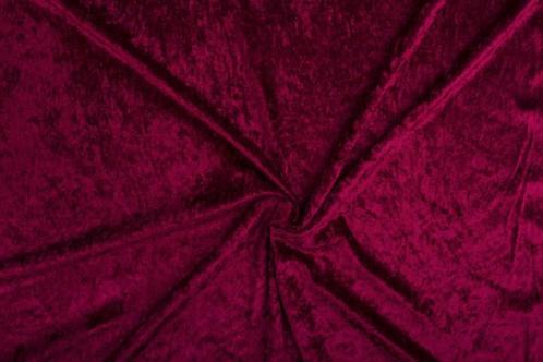Velvet stof bordeaux rood stof - 10m rol - Polyester stof, Hobby en Vrije tijd, Stoffen en Lappen, 200 cm of meer, Nieuw, 120 cm of meer