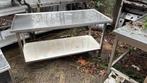 RVS werktafel zeer zware kwaliteit 160x70x90 bxdxh, Ophalen of Verzenden, Gebruikt