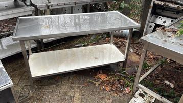 RVS werktafel zeer zware kwaliteit 160x70x90 bxdxh beschikbaar voor biedingen