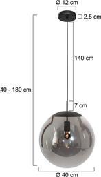 2dekans | Steinhauer - hanglamp - Bollique - zwart - glas, Ophalen of Verzenden, Zo goed als nieuw