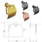 Toiletrolhouder met Klep - Leoni Rimbo - Rond - PVD -, Huis en Inrichting, Badkamer | Badtextiel en Accessoires, Ophalen of Verzenden