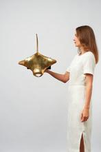 sculptuur, Sculpture of Manta Ray - 27 cm - Brons