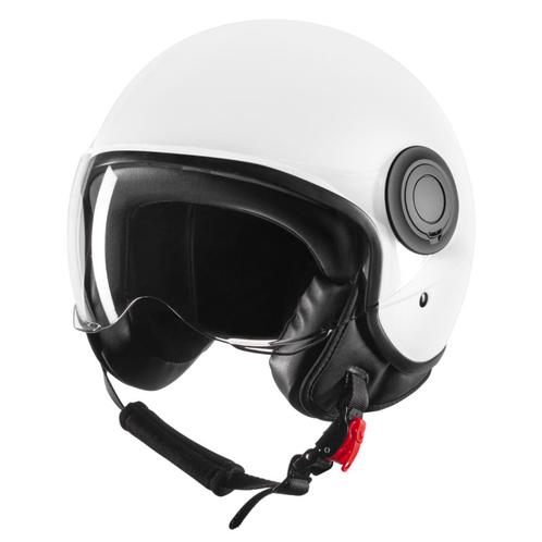 VINZ Vini - Wit, Motoren, Kleding | Motorhelmen, XL, Jethelm, Verzenden